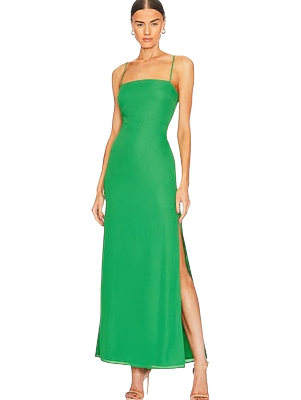 Revolve Superdown Addison Kelly Green Maxi Slip Dress Size Medium